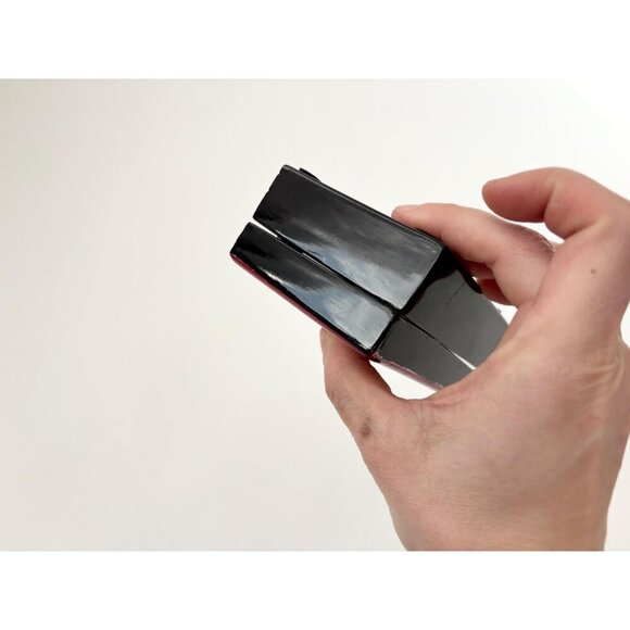 Lovely Black, Gold & Red Lacquerware Vintage Japanese Red Velvet Jewelry Box - Picture 8 of 10